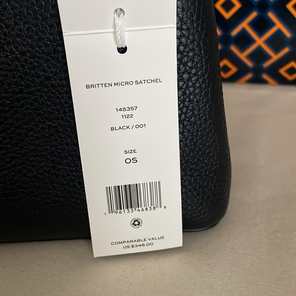 New, tory burch Britten micro satchel crossbody black 145357 - Picture 12 of 15